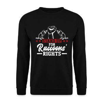 Raccoon Animal Welfare Animal Rights Activist - Sweat-shirt Unisexe - noir - Devant - Alina (178cm) & Michal (187cm)