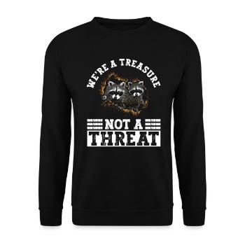 Raccoon Animal Welfare Animal Rights Activist - Sweat-shirt Unisexe - noir - Devant - Alina (178cm) & Michal (187cm)
