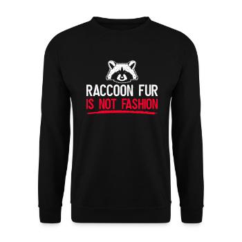 Waschbär Tierschutz Tierrecht Aktivist - Unisex Pullover - Schwarz - Vorne - Alina (178cm) & Michal (187cm)