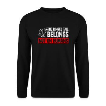 Waschbär Tierschutz Tierrecht Aktivist - Unisex Pullover - Schwarz - Vorne - Alina (178cm) & Michal (187cm)