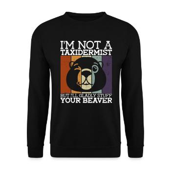 Je ne suis pas taxidermiste, mais j’aime la farce - Sweat-shirt Unisexe - noir - Devant - Alina (178cm) & Michal (187cm)