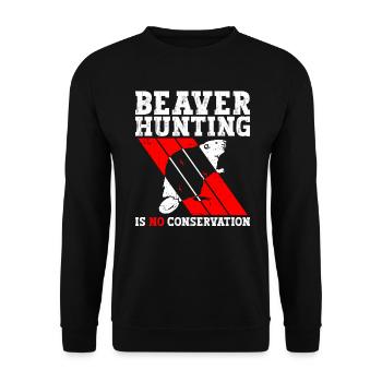 Beaver animal welfare animal rights activist rodent - Unisex Sweatshirt - black - Front - Alina (178cm) & Michal (187cm)