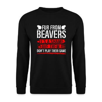 Beaver animal welfare animal rights activist rodent - Unisex Sweatshirt - black - Front - Alina (178cm) & Michal (187cm)