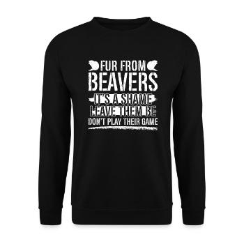 Beaver animal welfare animal rights activist rodent - Unisex Sweatshirt - black - Front - Alina (178cm) & Michal (187cm)