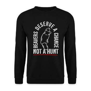 Beaver animal welfare animal rights activist rodent - Unisex Sweatshirt - black - Front - Alina (178cm) & Michal (187cm)
