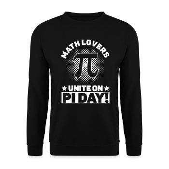 Mathe-Liebhaber vereinigen sich am Pi-Tag! - - Unisex Pullover - Schwarz - Vorne - Alina (178cm) & Michal (187cm)