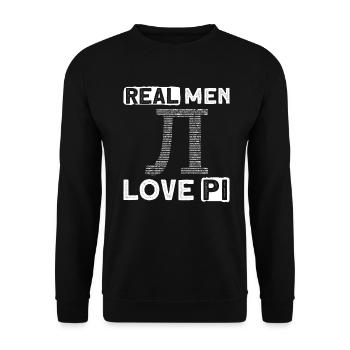 Echte Männer lieben Pi - Lehrer Mathe Pi - Unisex Pullover - Schwarz - Vorne - Alina (178cm) & Michal (187cm)