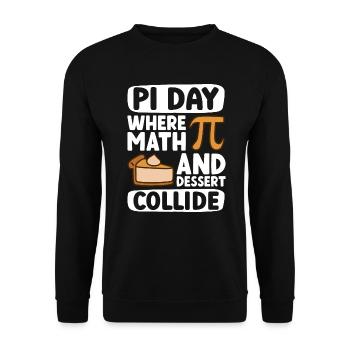 Funny Math Teacher for Pi Day Math Geek - Unisex Sweatshirt - black - Front - Alina (178cm) & Michal (187cm)