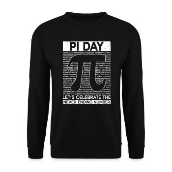 Funny Math Teacher for Pi Day Math Geek - Unisex Sweatshirt - black - Front - Alina (178cm) & Michal (187cm)