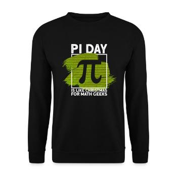 Funny Math Teacher for Pi Day Math Geek - Unisex Sweatshirt - black - Front - Alina (178cm) & Michal (187cm)