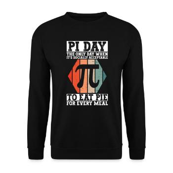 Funny Math Teacher for Pi Day Math Geek - Unisex Sweatshirt - black - Front - Alina (178cm) & Michal (187cm)