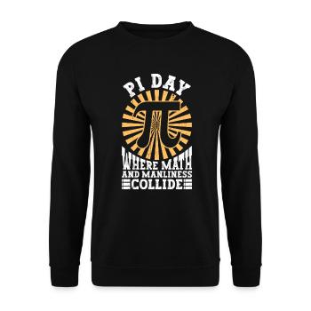 Funny Math Teacher for Pi Day Math Geek - Unisex Sweatshirt - black - Front - Alina (178cm) & Michal (187cm)