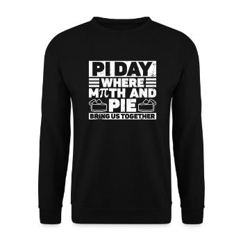 Funny Math Teacher for Pi Day Math Geek - Unisex Sweatshirt - black - Front - Alina (178cm) & Michal (187cm)