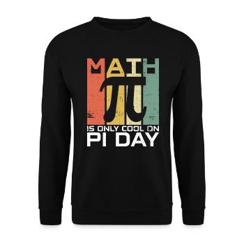 Funny Math Teacher for Pi Day Math Geek - Unisex Sweatshirt - black - Front - Alina (178cm) & Michal (187cm)