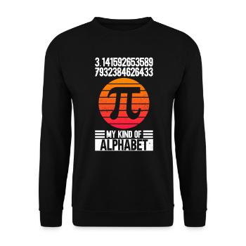 Funny Math Teacher for Pi Day Math Geek - Unisex Sweatshirt - black - Front - Alina (178cm) & Michal (187cm)
