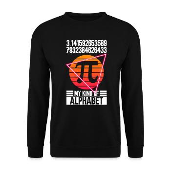 Funny Math Teacher for Pi Day Math Geek - Unisex Sweatshirt - black - Front - Alina (178cm) & Michal (187cm)