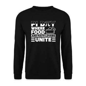 Funny Math Teacher for Pi Day Math Geek - Unisex Sweatshirt - black - Front - Alina (178cm) & Michal (187cm)