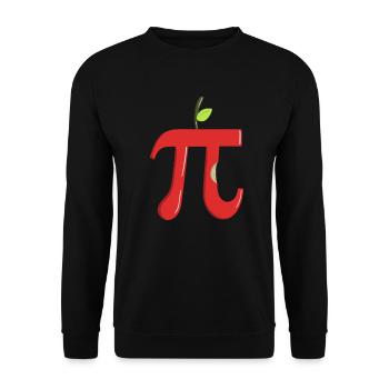 Apple Pi - Fun Math Teacher for Pi Day - Unisex Sweatshirt - black - Front - Alina (178cm) & Michal (187cm)