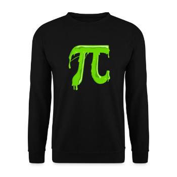 Green Slimy Pi - Funny math teacher for - Unisex Sweatshirt - black - Front - Alina (178cm) & Michal (187cm)
