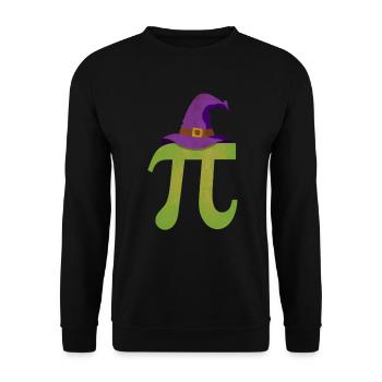 Pi Witch Hat - Pi Funny Math Halloween - Sweat-shirt Unisexe - noir - Devant - Alina (178cm) & Michal (187cm)