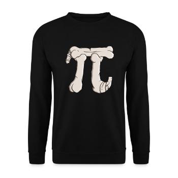 Pi Bones - Pi Funny Math Halloween - Sweat-shirt Unisexe - noir - Devant - Alina (178cm) & Michal (187cm)