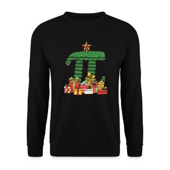Sapin de Noël Pi - Math Pi Noël - Sweat-shirt Unisexe - noir - Devant - Alina (178cm) & Michal (187cm)
