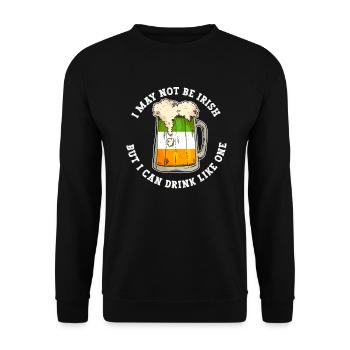Irlande Irlandais drôle de dicton de la Saint-Patrick - Sweat-shirt Unisexe - noir - Devant - Alina (178cm) & Michal (187cm)