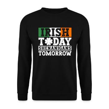 Irlande Irlandais drôle de dicton de la Saint-Patrick - Sweat-shirt Unisexe - noir - Devant - Alina (178cm) & Michal (187cm)