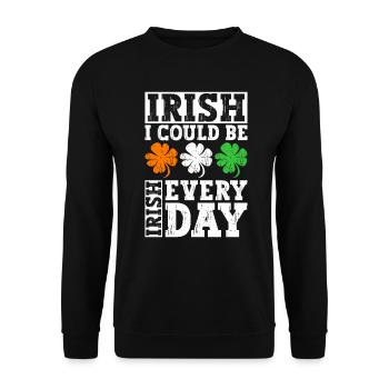 Irlande Irlandais drôle de dicton de la Saint-Patrick - Sweat-shirt Unisexe - noir - Devant - Alina (178cm) & Michal (187cm)