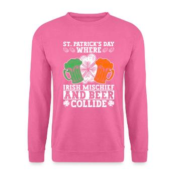 Irlande Irlandais drôle de dicton de la Saint-Patrick - Sweat-shirt Unisexe - rose - Devant