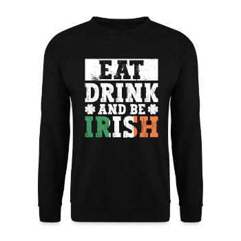 Irlande Irlandais drôle de dicton de la Saint-Patrick - Sweat-shirt Unisexe - noir - Devant - Alina (178cm) & Michal (187cm)