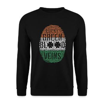 Ireland Irish Funny Saying St Patrick's Day - Unisex Sweatshirt - black - Front - Alina (178cm) & Michal (187cm)