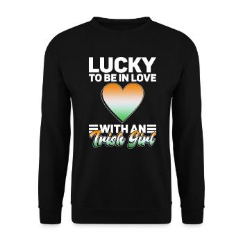 Irlande Irlandais drôle de dicton de la Saint-Patrick - Sweat-shirt Unisexe - noir - Devant - Alina (178cm) & Michal (187cm)