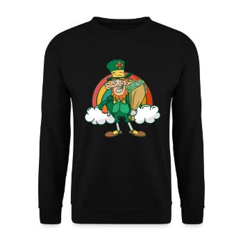 Irland Irisch Kobold St Patricks Day Lustig - Unisex Pullover - Schwarz - Vorne - Alina (178cm) & Michal (187cm)