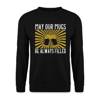 Beer Day Beer Day Beer lovers Beer drinkers - Unisex Sweatshirt - black - Front - Alina (178cm) & Michal (187cm)
