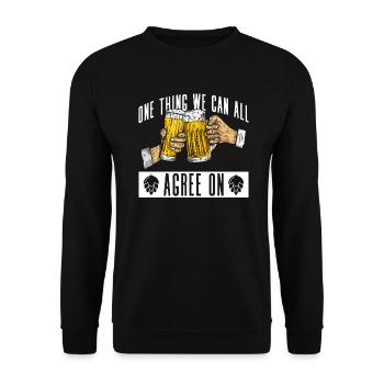 Bier Tag Tag des Bieres Bierliebhaber Biertrinker - Unisex Pullover - Schwarz - Vorne - Alina (178cm) & Michal (187cm)