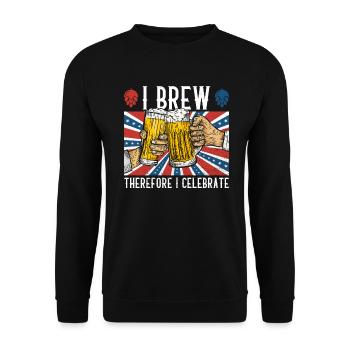 Bier Tag Tag des Bieres Bierliebhaber Biertrinker - Unisex Pullover - Schwarz - Vorne - Alina (178cm) & Michal (187cm)