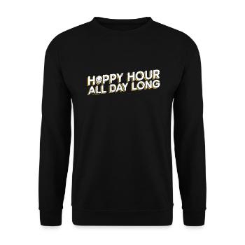 Bier Tag Tag des Bieres Bierliebhaber Biertrinker - Unisex Pullover - Schwarz - Vorne - Alina (178cm) & Michal (187cm)