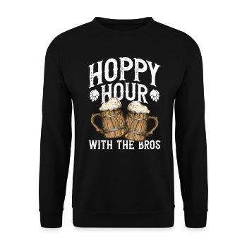Bier Tag Tag des Bieres Bierliebhaber Biertrinker - Unisex Pullover - Schwarz - Vorne - Alina (178cm) & Michal (187cm)