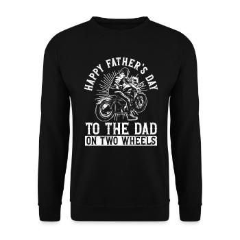 Motorbike Rider Biker Papa Funny Father's Day - Unisex Sweatshirt - black - Front - Alina (178cm) & Michal (187cm)