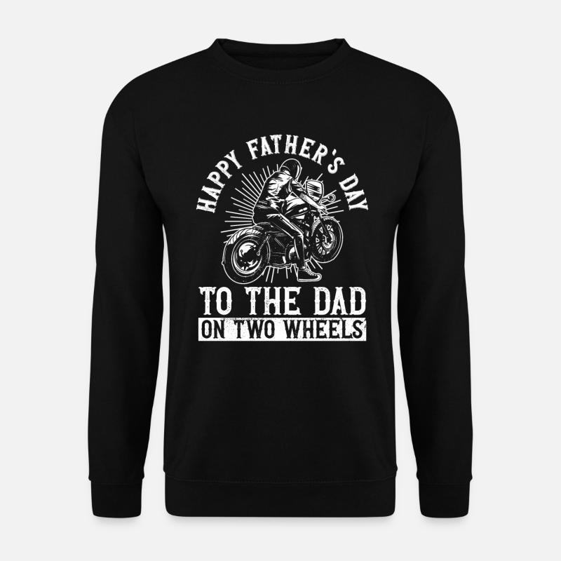 Motorrad Fahrer Biker Papa Lustig Vatertag - Unisex Pullover - Schwarz