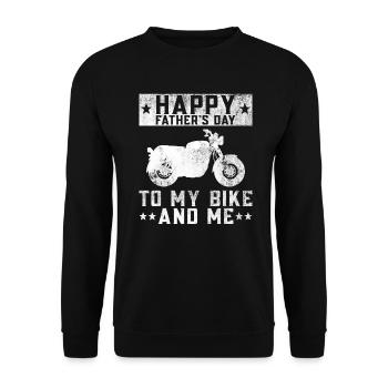 Motocycliste motard Papa drôle fête des pères - Sweat-shirt Unisexe - noir - Devant - Alina (178cm) & Michal (187cm)