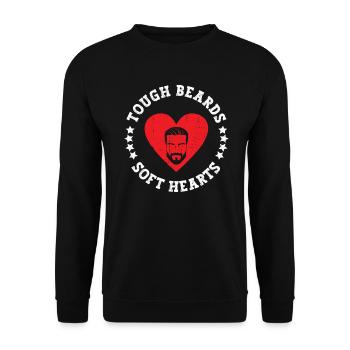 Hard Beards, Soft Hearts - Father's Day Tattoo - Unisex Sweatshirt - black - Front - Alina (178cm) & Michal (187cm)