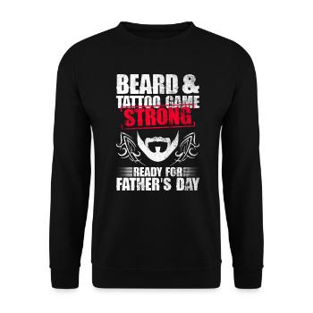 Bart & Tattoo Game Strong - Prêt pour le - Sweat-shirt Unisexe - noir - Devant - Alina (178cm) & Michal (187cm)