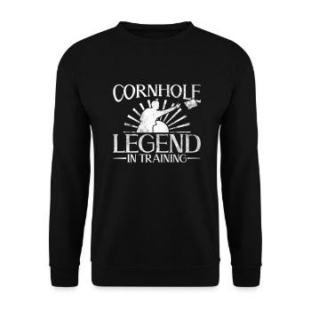 Cornhole Legend en formation - Funny Cornhole - Sweat-shirt Unisexe - noir - Devant - Alina (178cm) & Michal (187cm)