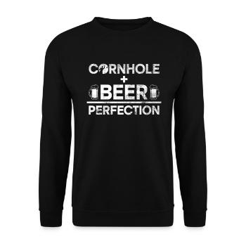 Cornhole Player Beer - Fun Cornhole - Unisex Sweatshirt - black - Front - Alina (178cm) & Michal (187cm)
