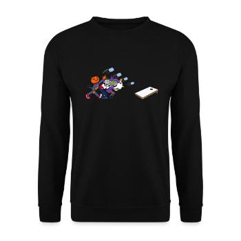Cornhole Player Halloween - Funny Cornhole - Unisex Sweatshirt - black - Front - Alina (178cm) & Michal (187cm)
