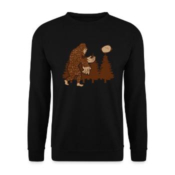 Jouer au Bigfoot Cornhole - Funny Cornhole - Sweat-shirt Unisexe - noir - Devant - Alina (178cm) & Michal (187cm)