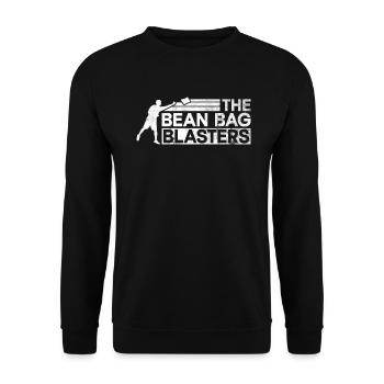The Bean Bag Blasters - Funny Cornhole Team - Unisex Sweatshirt - black - Front - Alina (178cm) & Michal (187cm)
