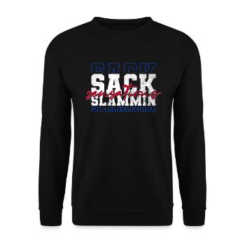 Sack Slammin' Sensations - Funny Cornhole Team - Unisex Sweatshirt - black - Front - Alina (178cm) & Michal (187cm)